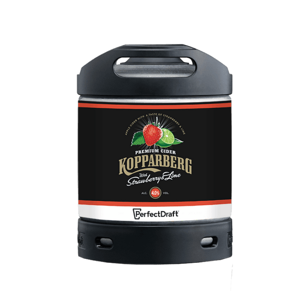 PerfectDraft Kopparberg Strawberry and Lime Cider 6L Keg - thebeerhoose.co.uk