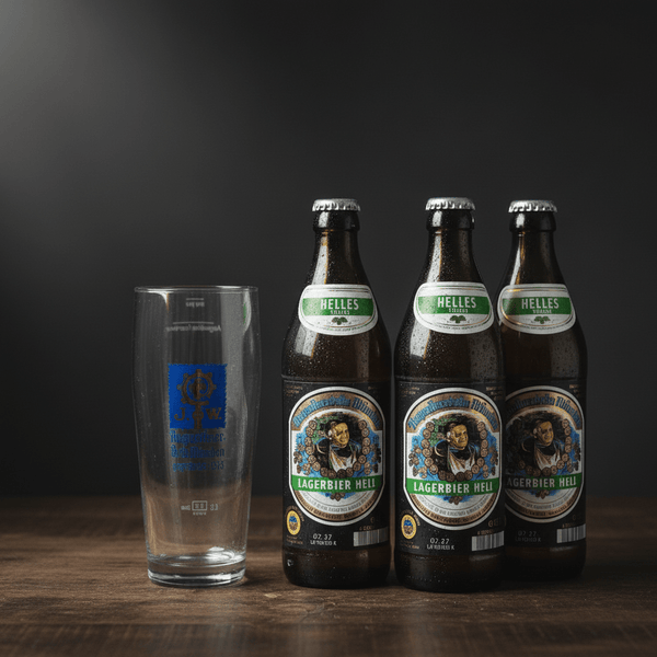 Augustiner-Bräu Lagerbier Hell 3 x 500ml & Glass - thebeerhoose.co.uk