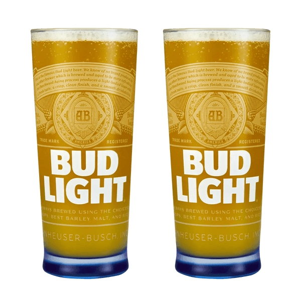Bud Light Pint Glass Pack (set of 2) - thebeerhoose.co.uk