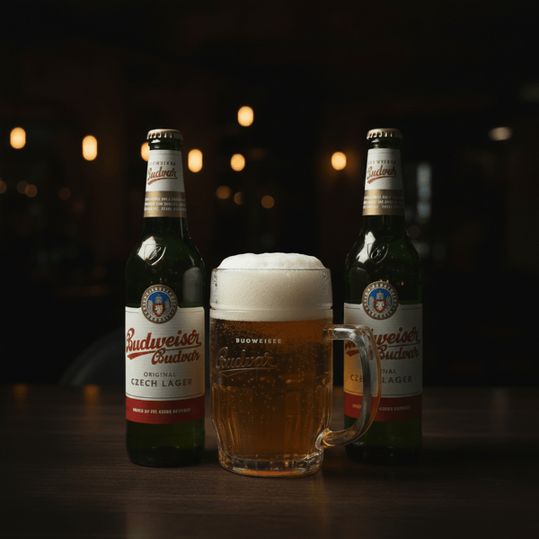 Budweiser Budvar Original Czech Lager — 2 Bottles & 1 Branded Mug - thebeerhoose.co.uk