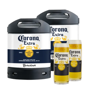 PerfectDraft Corona Extra 6L Pack (2 Kegs + 2 Glassware)