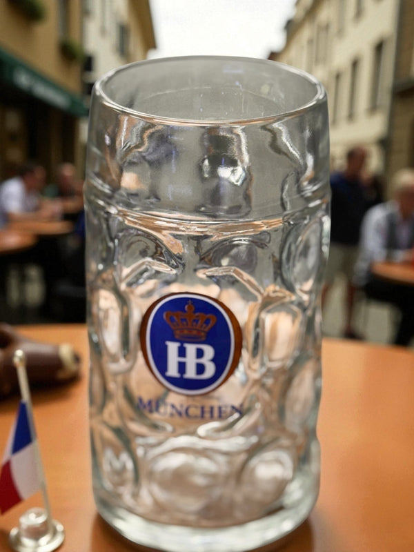 Hofbrau 1L Glass Stein - thebeerhoose.co.uk
