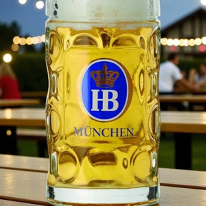 Hofbrau 1L Glass Stein - thebeerhoose.co.uk