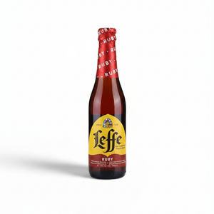 Leffe Ruby plain white background