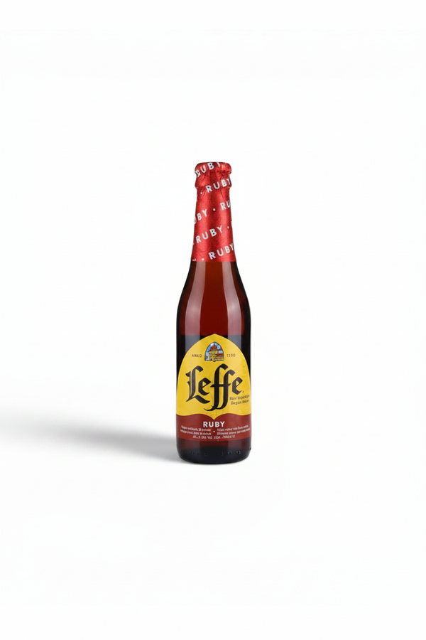 Leffe Ruby plain white background