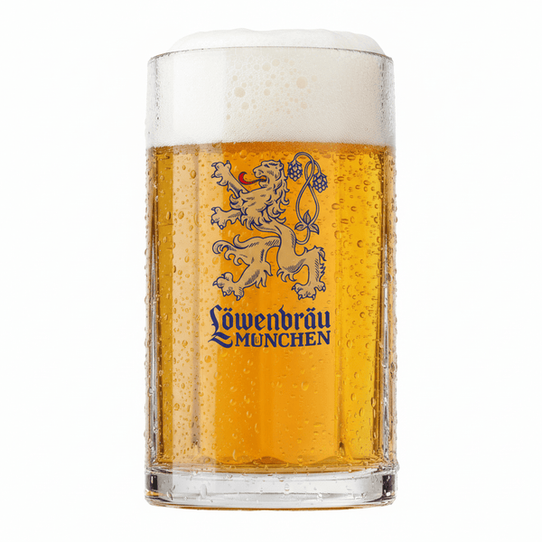 Löwenbräu München Glass Tankard (500 ml) - thebeerhoose.co.uk