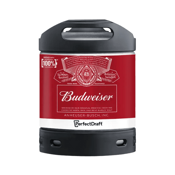 PerfectDraft Budweiser 6L Keg - thebeerhoose.co.uk