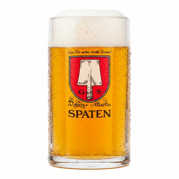Spaten Schutz-Marke Glass Tankard (500 ml) - thebeerhoose.co.uk
