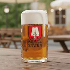Spaten Schutz-Marke Glass Tankard (500 ml) - thebeerhoose.co.uk