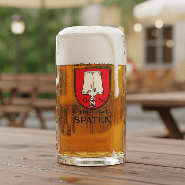 Spaten Schutz-Marke Glass Tankard (500 ml) - thebeerhoose.co.uk