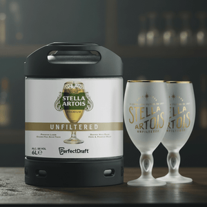 Stella Artois Unfiltered Keg & Glass Bundle - thebeerhoose.co.uk